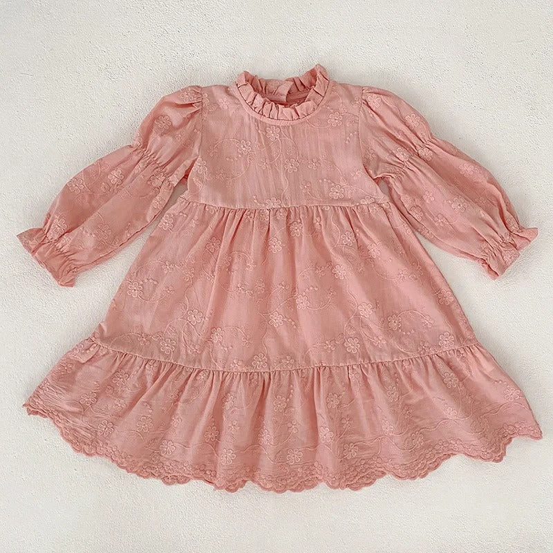 Sofia™ – Vestido Princesa Infantil com Bordado Floral