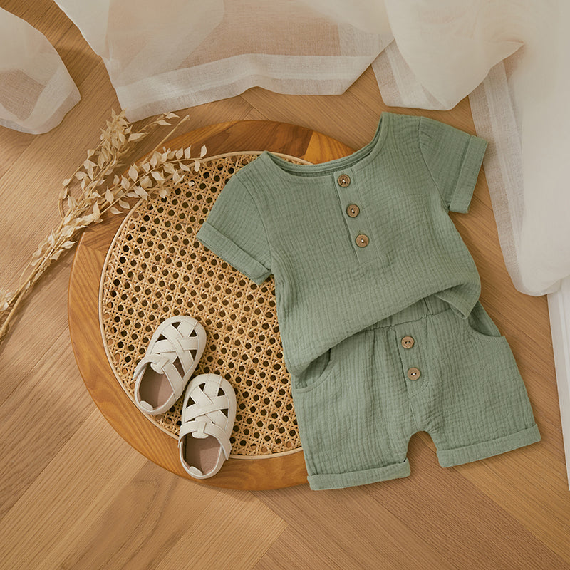 Conjunto Linho — Camiseta + Shorts