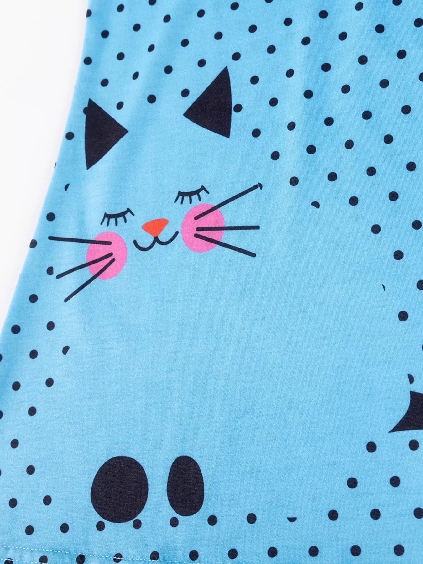 Vestido Infantil Cachorrinho Poá — Azul Royal