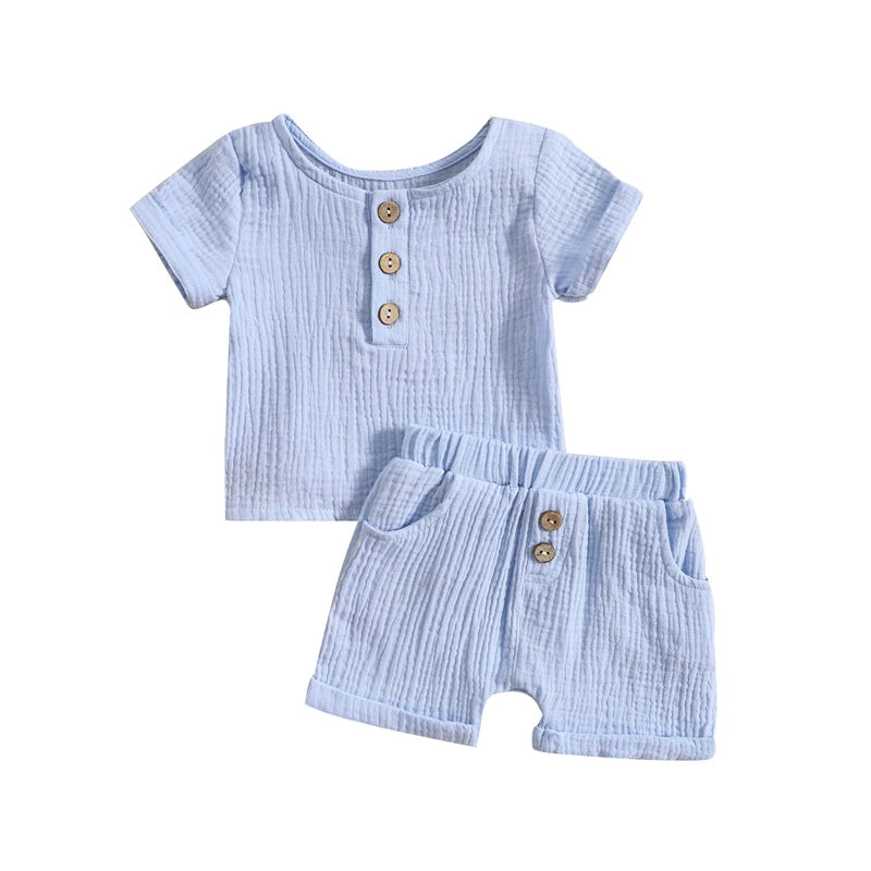 Conjunto Linho — Camiseta + Shorts