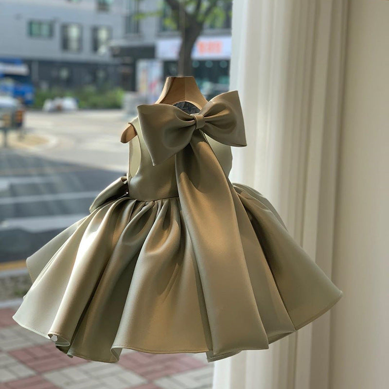 Vestido Infantil Elegante de Princesa com Laços