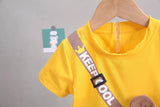 Conjunto Infantil Keep Cool Ursinho — Camiseta Amarela + Bermuda Jeans
