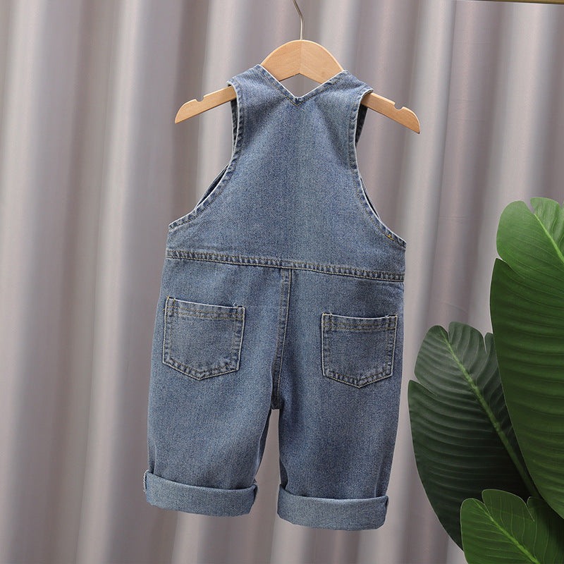 Jardineira Jeans Ursinho — Lavagem Clara