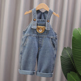 Jardineira Jeans Ursinho — Lavagem Clara