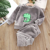 Conjunto Infantil Fleece Dinossauro — Moletom + Calça