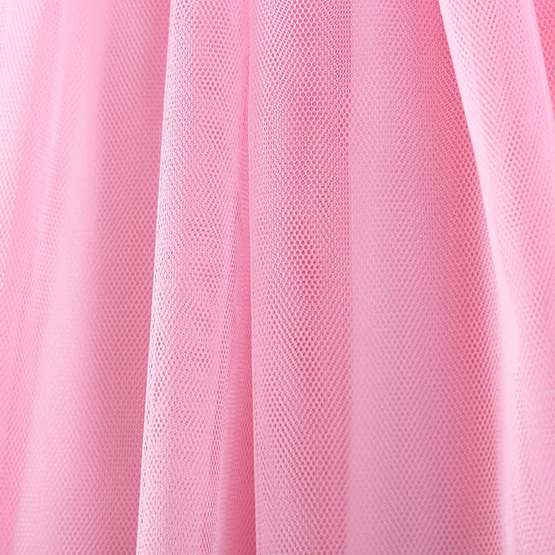 Vestido Infantil Unicórnio com Saia de Tule — Rosa