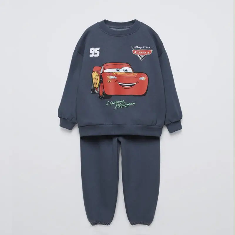 Conjunto Infantil Lightning McQueen — Moletom + Calça de Moletom