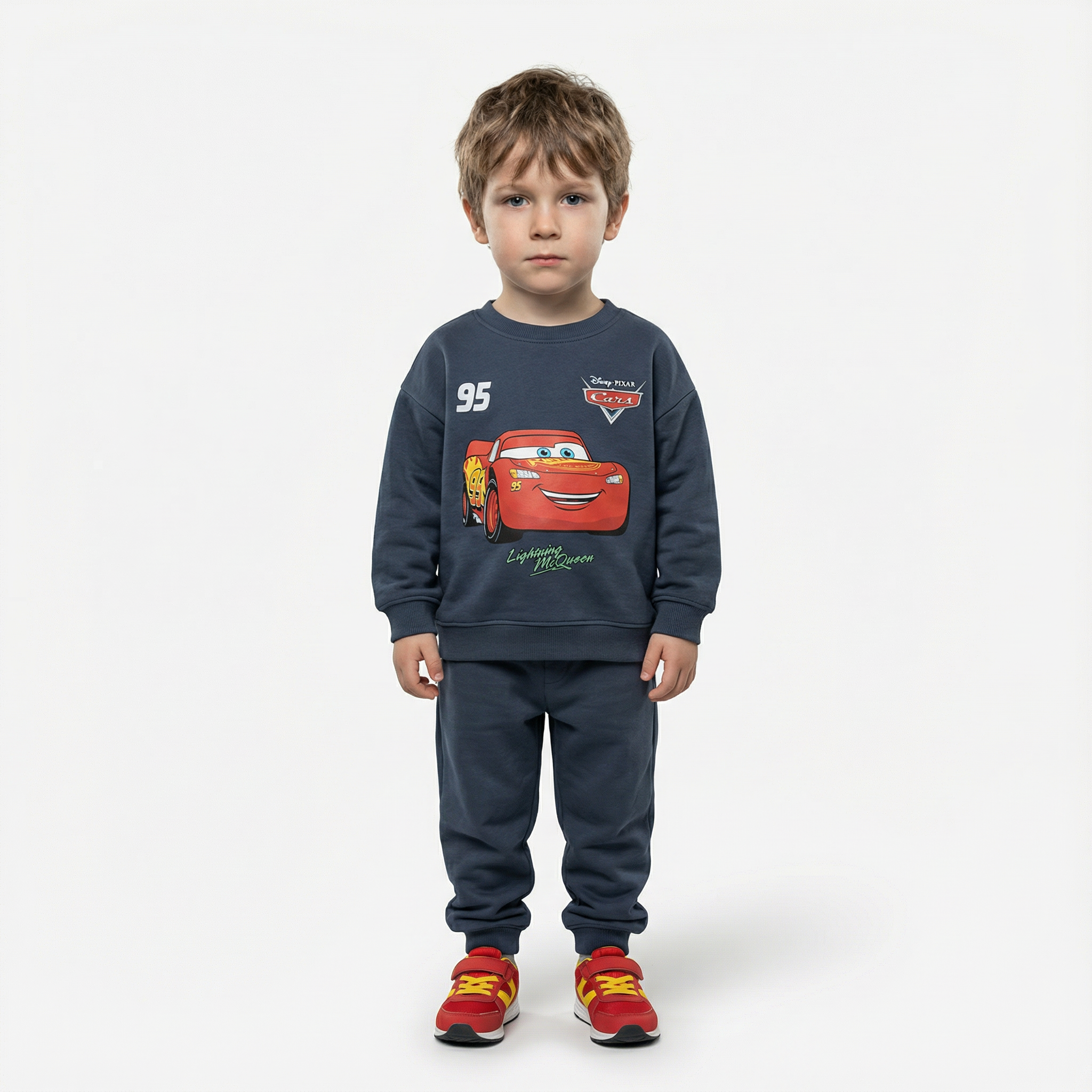 Conjunto Infantil Lightning McQueen — Moletom + Calça de Moletom
