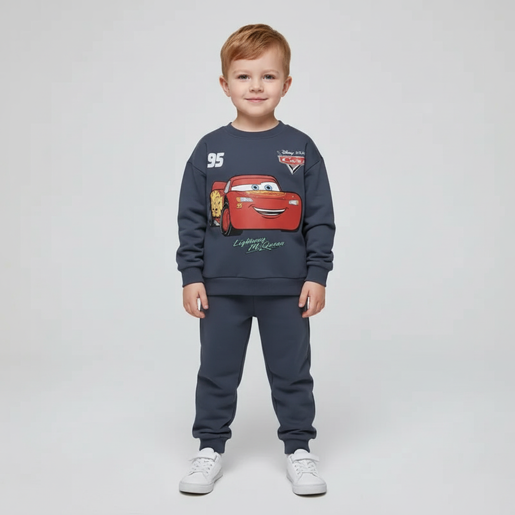 Conjunto Infantil Lightning McQueen — Moletom + Calça de Moletom