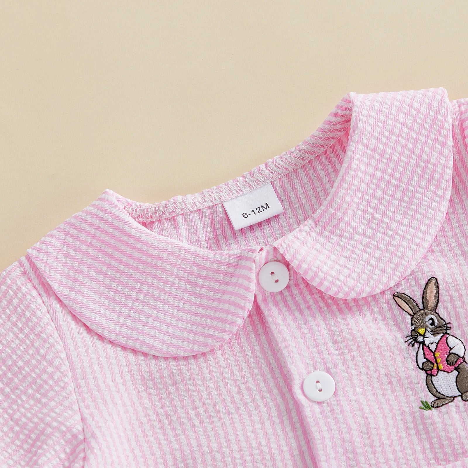 Peter Rabbit Pink Ruffle & Blue Striped Cotton Pyjama Sets