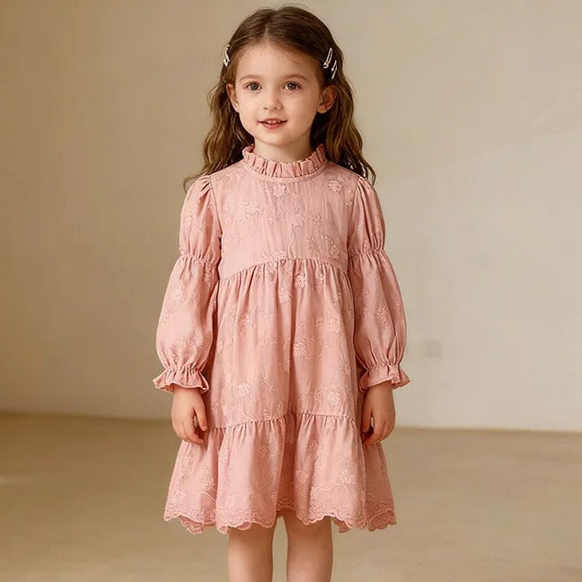 Sofia™ – Vestido Princesa Infantil com Bordado Floral