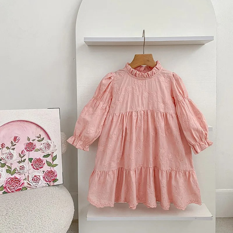 Sofia™ – Vestido Princesa Infantil com Bordado Floral