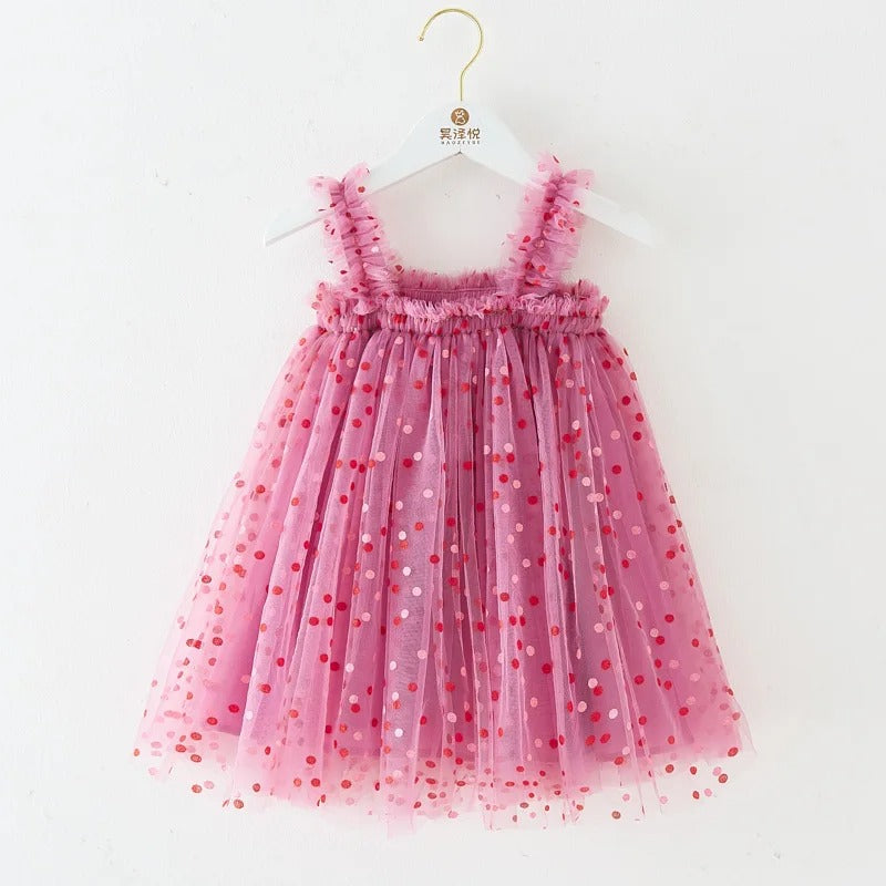 Vestido de Princesa Infantil Tutu com Poás