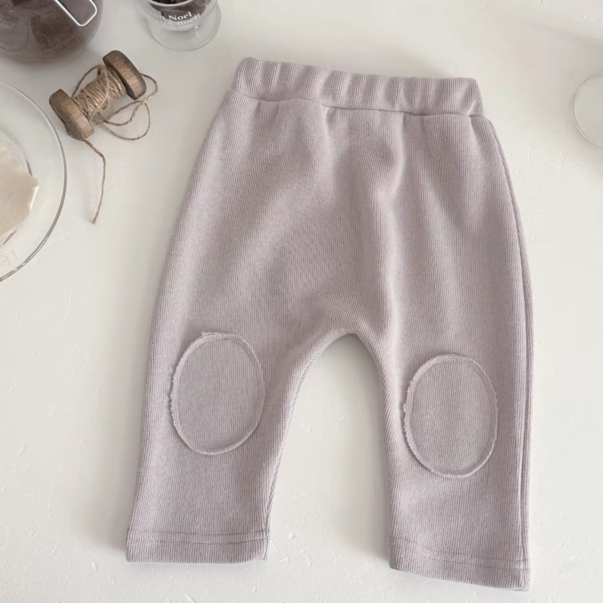 Conjunto Bebê Tricô Ovelha em Relevo — Cinza Claro
