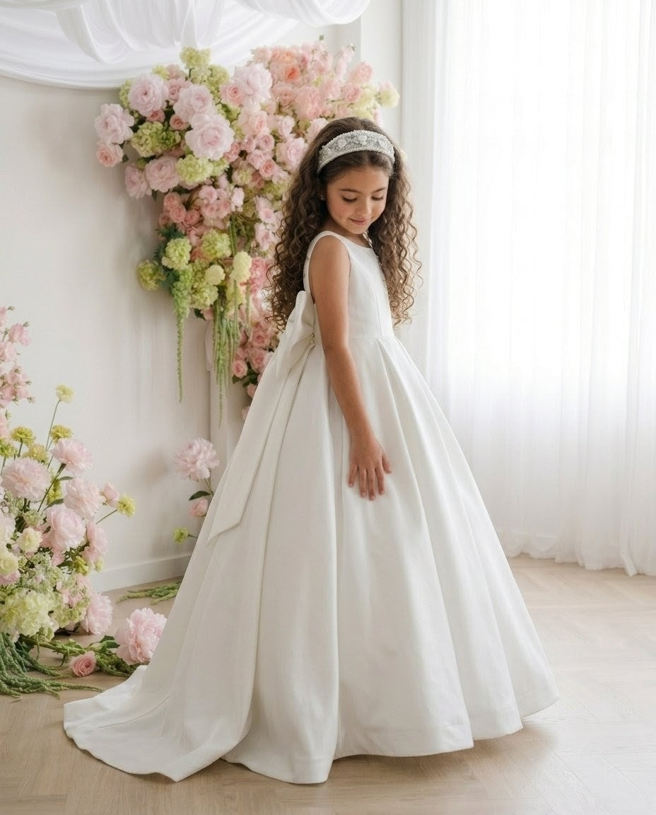 Vestido Sophia Mikado para Daminha de Honra — Exclusivo